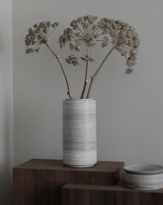 PIETRA CASA - STEM VASE LARGE - SMOKE GREY - $1,336.16