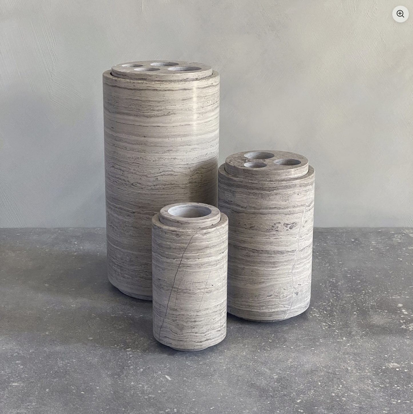 PIETRA CASA - STEM VASE LARGE - SMOKE GREY - $1,336.16