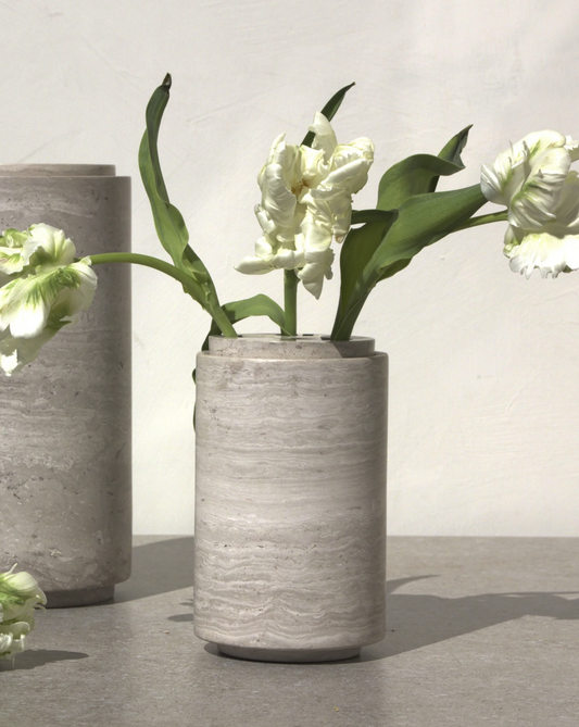 PIETRA CASA - STEM VASE MEDIUM - CHALK GREY - $648.45