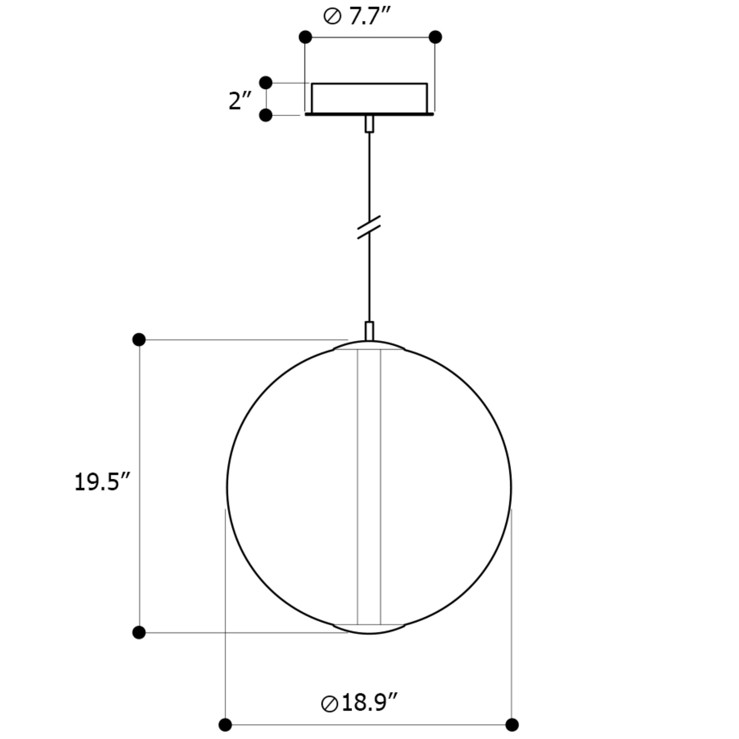 BOMMA - BUOY PENDANT SPHERE - From $4,175.00 - $4,445.00