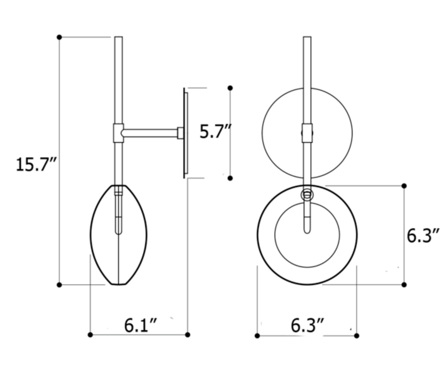 BOMMA - LENS WALL SCONCE - $990.00