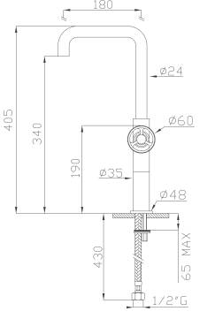 EFFEPI RUBINETTERIE | OT58 Tall Faucet - $1,343.00 - $1,649.00