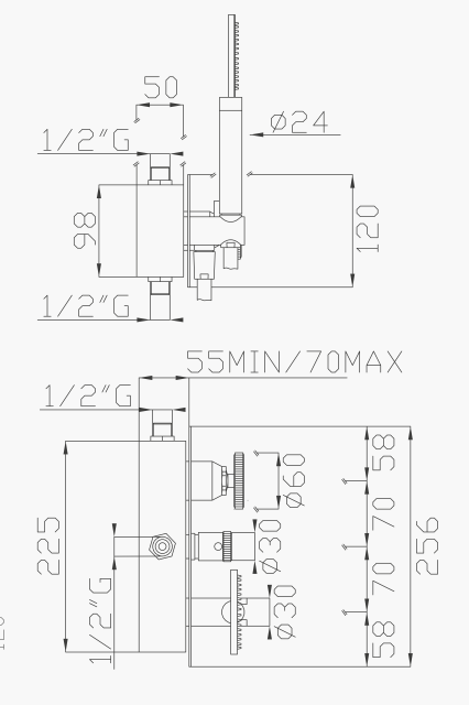 EFFEPI RUBINETTERIE | OT58 Shower Mixer - $2,002.00 - $2,618.00