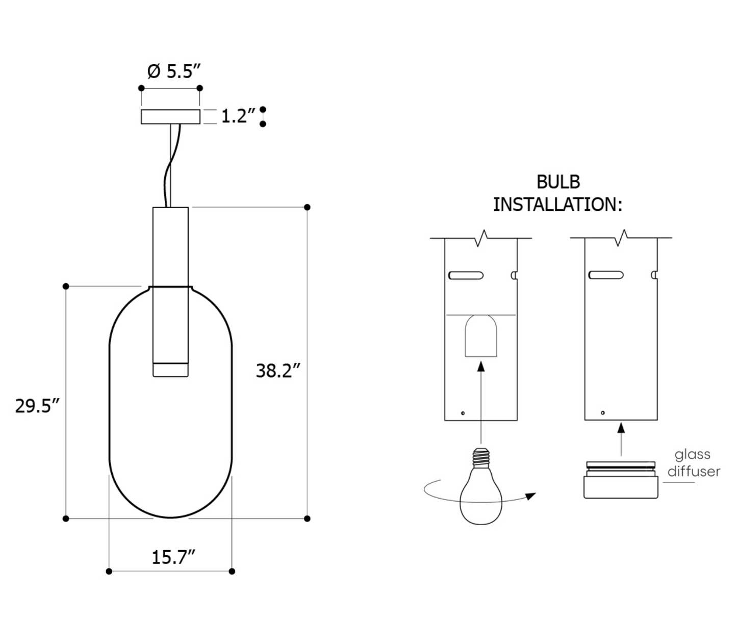 BOMMA - PHENOMENA PENDANT CAPSULE - From $6,003.00 - $6,453.00
