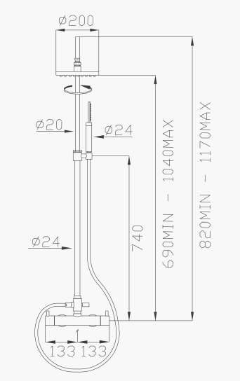 EFFEPI RUBINETTERIE | OT58 Shower Set - $2,654.00 - $3,472.00