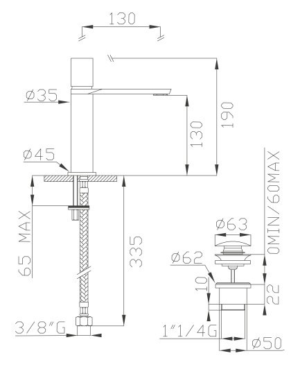 EFFEPI RUBINETTERIE | Mio Lever Mixer - $1,078.00 - $1,410.00