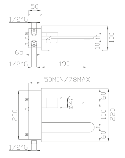 EFFEPI RUBINETTERIE | Mio Wall Mounted Mixer - $1,977.00 - $2,585.00