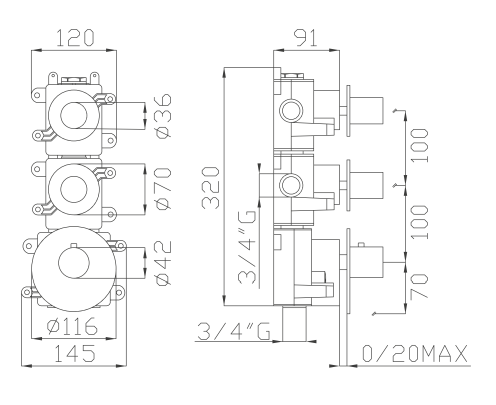 EFFEPI RUBINETTERIE | Mio Shower Mixer - $2,876.00 - $3,760.00