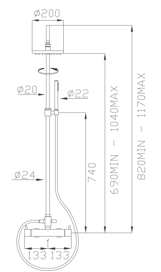 EFFEPI RUBINETTERIE | Mio Shower Set - $2,434.00 - $3,107.00