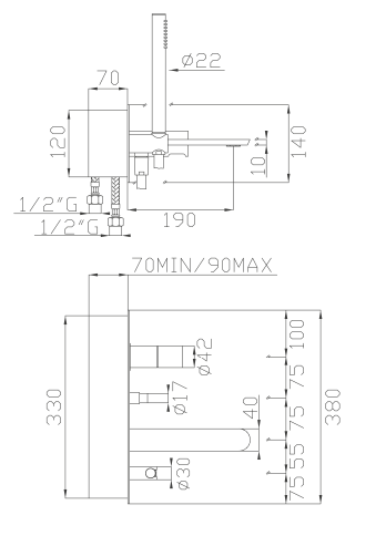 EFFEPI RUBINETTERIE | Mio Mixer Set - $2,752.00 - $3,598.00