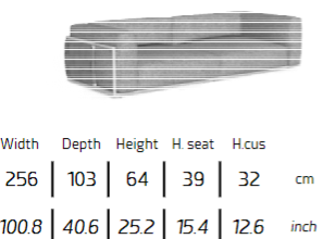 TALENTI | TRESSE 3 SEATER SOFA - $24,962.60
