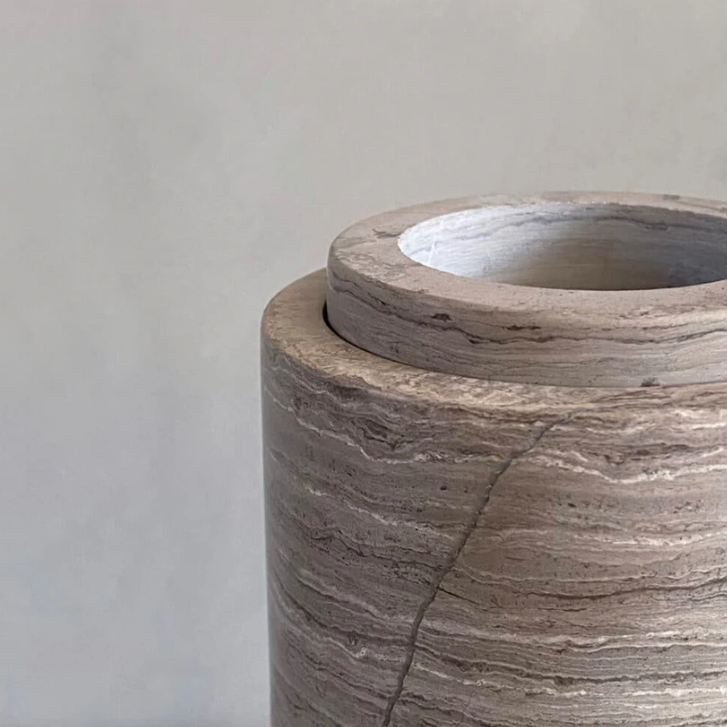 PIETRA CASA - STEM VASE SMALL - SMOKE GREY - $446.37