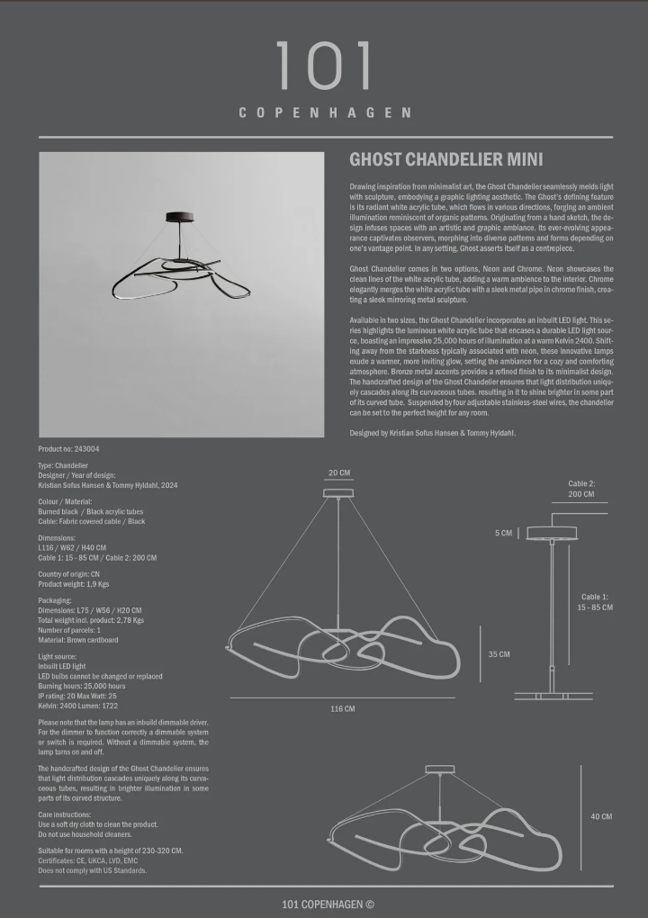 GHOST CHANDELIER, MINI I $1,495.00