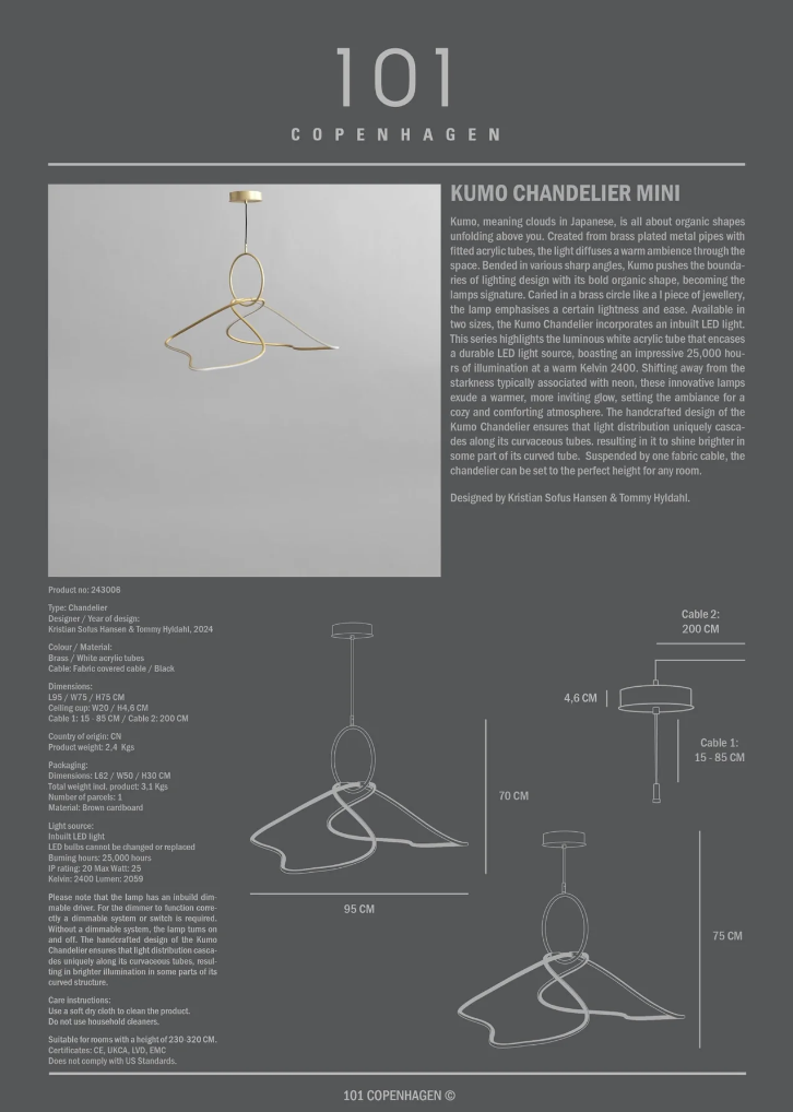 KUMO CHANDELIER, MINI I $1,145.00