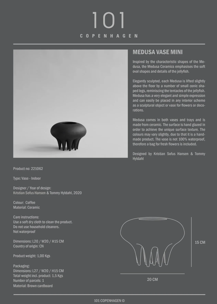 MEDUSA VASE, MINI I $145.00