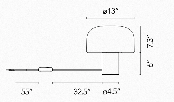 FLOS | BELLHOP GLASS TABLE LAMP | $1,175.00