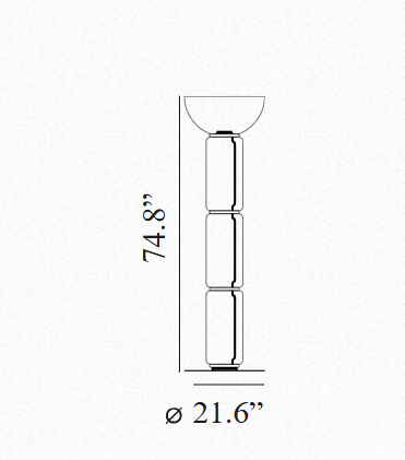 FLOS | NOCTAMBULE HIGH CYLINDER BOWL FLOOR LAMP | $9,685.00