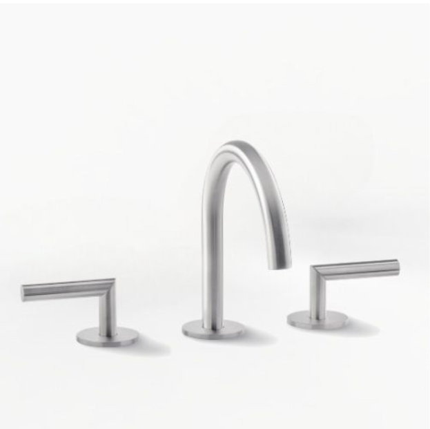 PIETRA CASA | Three-Hole Basin Mixer, Lever Handle, Central Arch Spout H7.5in (190mm) | $1,833.00 - $2,689.00