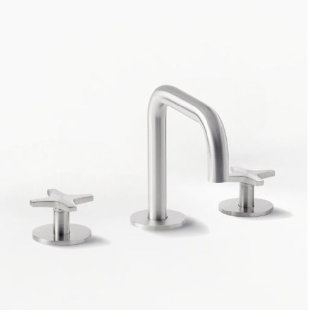 PIETRA CASA | Three-Hole Basin Mixer, Square Handle, Central Square Spout H5.9in (150mm) | $1,878.00 - $2,617.00