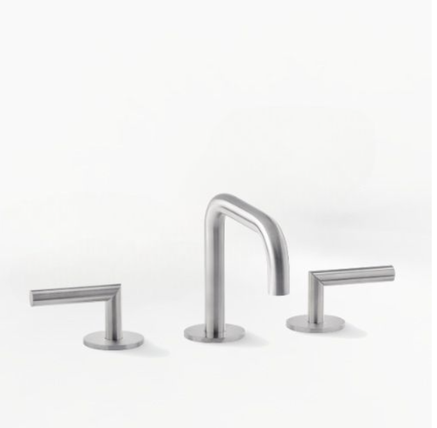 PIETRA CASA | Three-Hole Basin Mixer, Lever Handle, Central Square Spout H5.9in (150mm) | $1,850.00 - $2,678.00