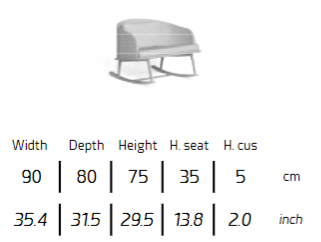 TALENTI | CLEOSOFT//WOOD LOUNGE CHAIR AND ROCKER- $6,683.08 - $7,021.26