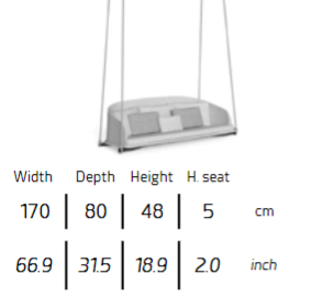 TALENTI | CLEOSOFT//WOOD SWING SOFA- $12,335.09