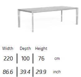 TALENTI | CLEOSOFT//WOOD DINING TABLE- $17,211.42 - $21,210.40