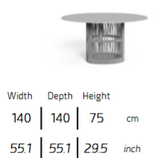 TALENTI | CLIFF DINING TABLE - $7,730.72 - $8,499.29