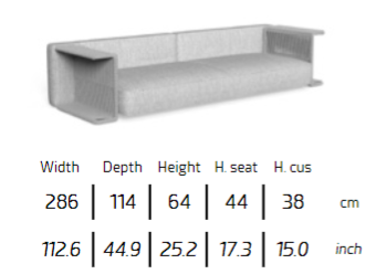 TALENTI | CLIFF-DECO FABRIC BACK SOFA - $21,908.03
