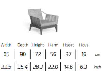 TALENTI | CRUISE//TEAK LIVING ARMCHAIR - $6,515.81 - $6,692.15