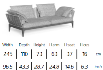TALENTI | CRUISE//TEAK 3 SEATER SOFA - $17.098.29 - $17,936.45