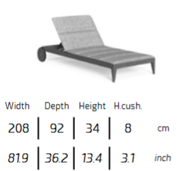 TALENTI | CRUISE//TEAK SUNBED - $8,636.23 - $8,869.17