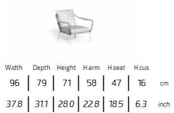 TALENTI | CRUISE//ALU LIVING ARMCHAIR - $4,009.75 - $4,310.32
