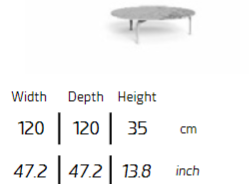 TALENTI | CRUISE//ALU COFFEE TABLE - $4,279.82 - $5,532.19