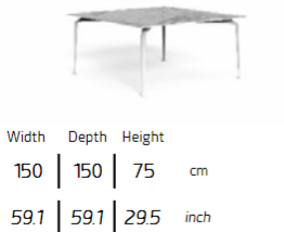 TALENTI | CRUISE//ALU DINING TABLE - $6,612.49 - $7,494.59