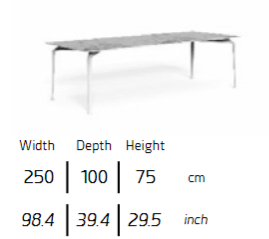TALENTI | CRUISE//ALU DINING TABLE - $7,263.72 - $7,716.75