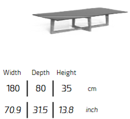 TALENTI | EVER 180 X 80 COFFEE TABLE - $5,074.71 - $11,826.58