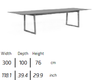 TALENTI | EVER 300 X 100 DINING TABLE - $10,778.35 - $30,024.64