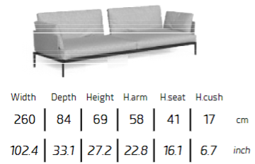 TALENTI | LEAF 3 SEATER SOFA - $15,398.17