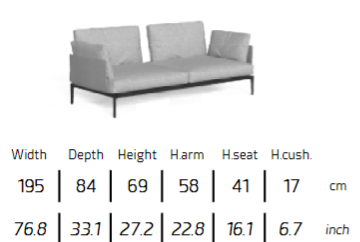 TALENTI | LEAF 2 SEATER SOFA - $14,104.01
