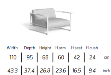 TALENTI | RIVIERA LIVING ARMCHAIR - $6,381.75