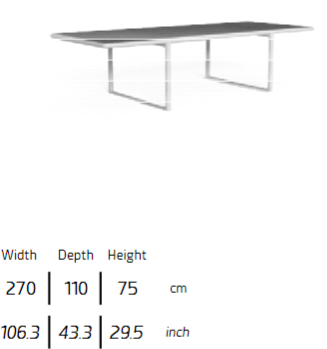 TALENTI | TRESSE 270 X 110 DINING TABLE - $12,122.55 - $29,961.58