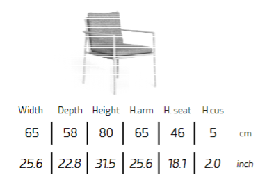 TALENTI | TRESSE DINING ARMCHAIR - $3,061.20