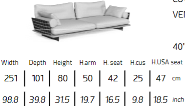 TALENTI | VENICE 3 SEATER SOFA - $26,508.48
