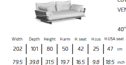 TALENTI | VENICE 2 SEATER SOFA - $22,643.98