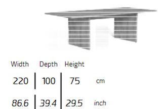 TALENTI | VENICE 220 X 100 DINING TABLE - $14,130.66 - $24,158.32