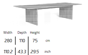 TALENTI | VENICE 280 X 110 DINING TABLE - $19,294.87 - $28,890.74