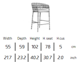 TALENTI | VENICE BAR HEIGHT ARMCHAIR - $3,213.66