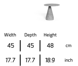 TALENTI | PLAZA CEMENT D45 COFFEE TABLE - $2,561.02