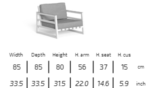 TALENTI | ALABAMA//ALU LIVING ARMCHAIR - $3,763.00